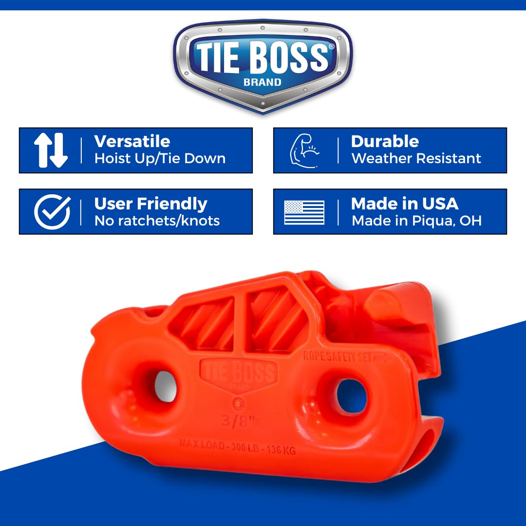 Tie Boss G-hook and S-hook laid out, demonstrating versatile anchor options
