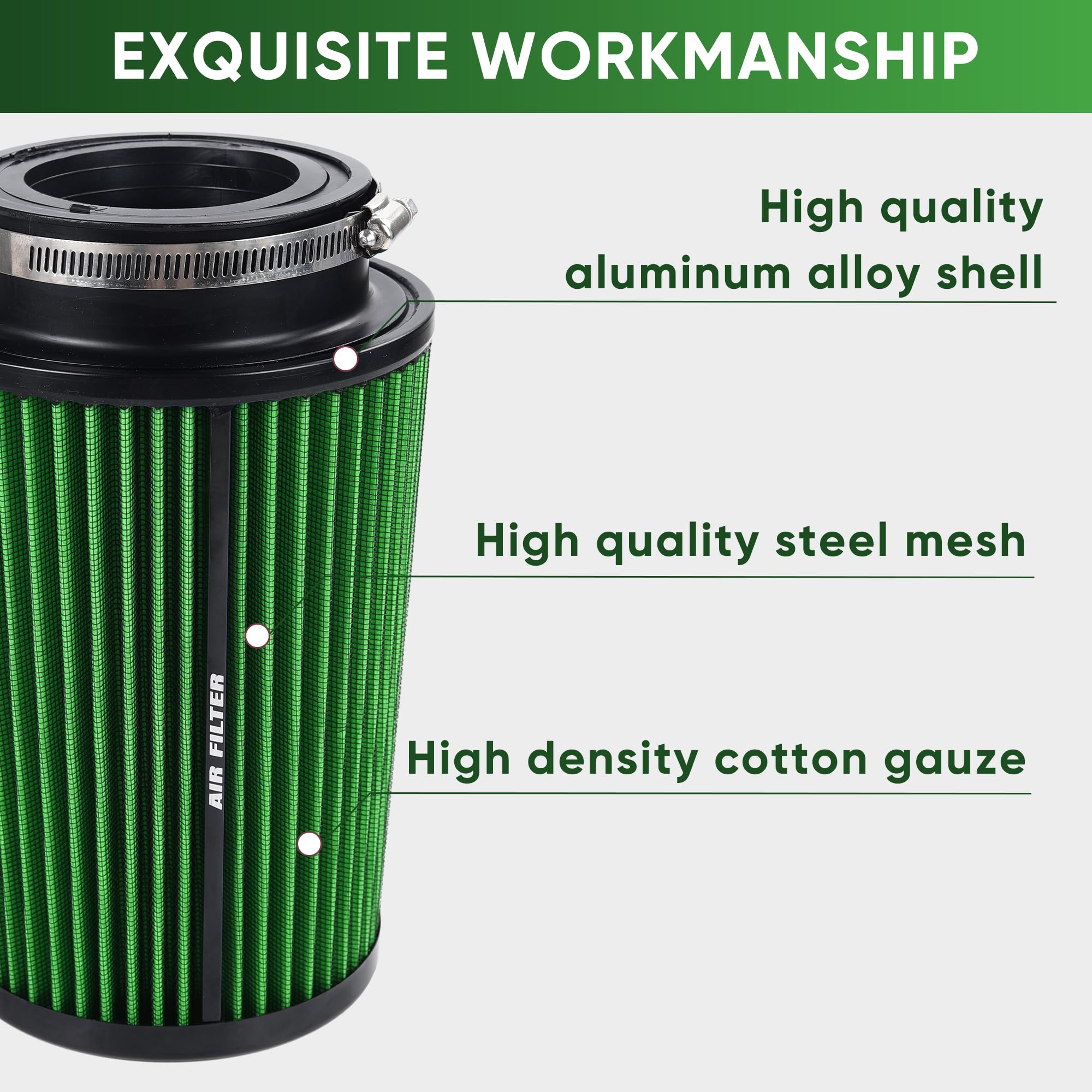 TIEVISHO filter next to ruler indicating compact size and versatility
