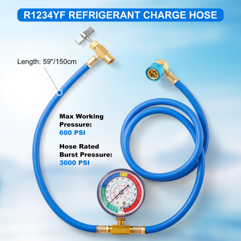 Tigbear hose length shown alongside ruler to illustrate 59 inch reach benefit