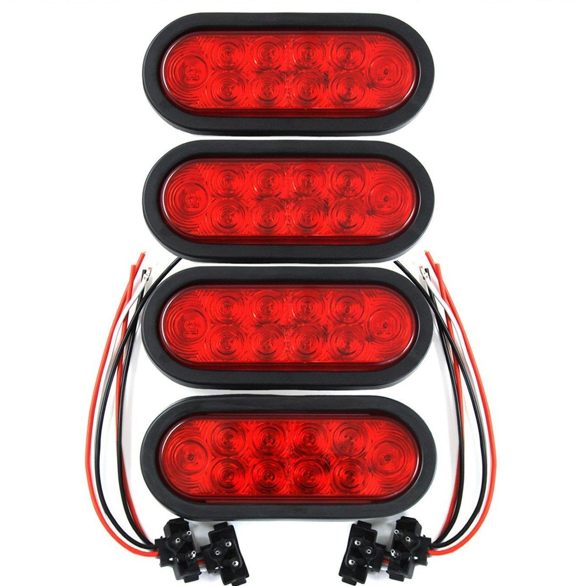 Tigerflex ROULERUS front view red oval light showing lens and mounting, improves visibility