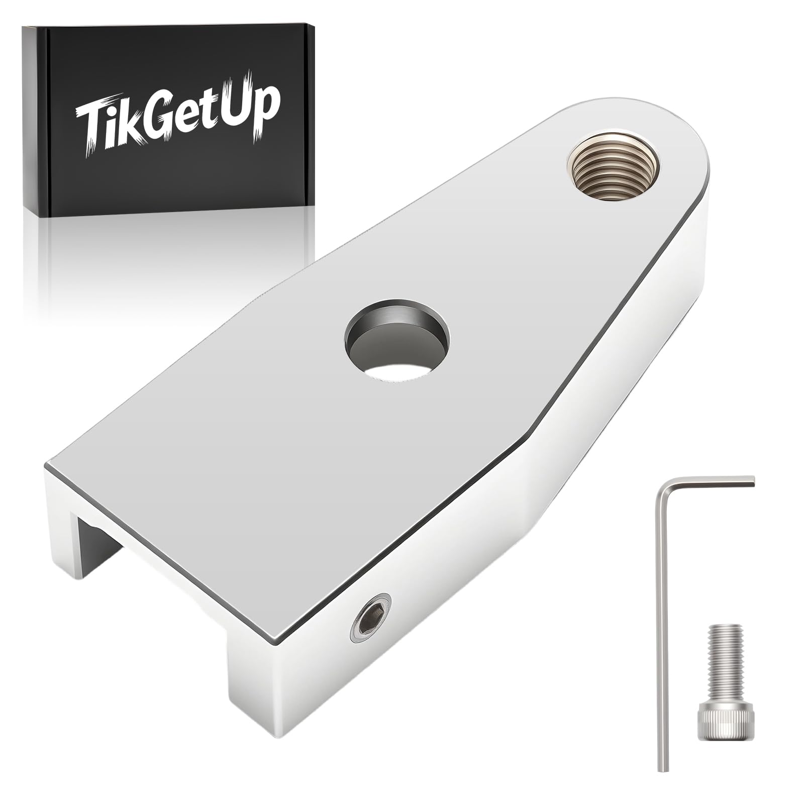 TIKGETUP front view of Ez Shift in chrome showing precise shape and fit benefit