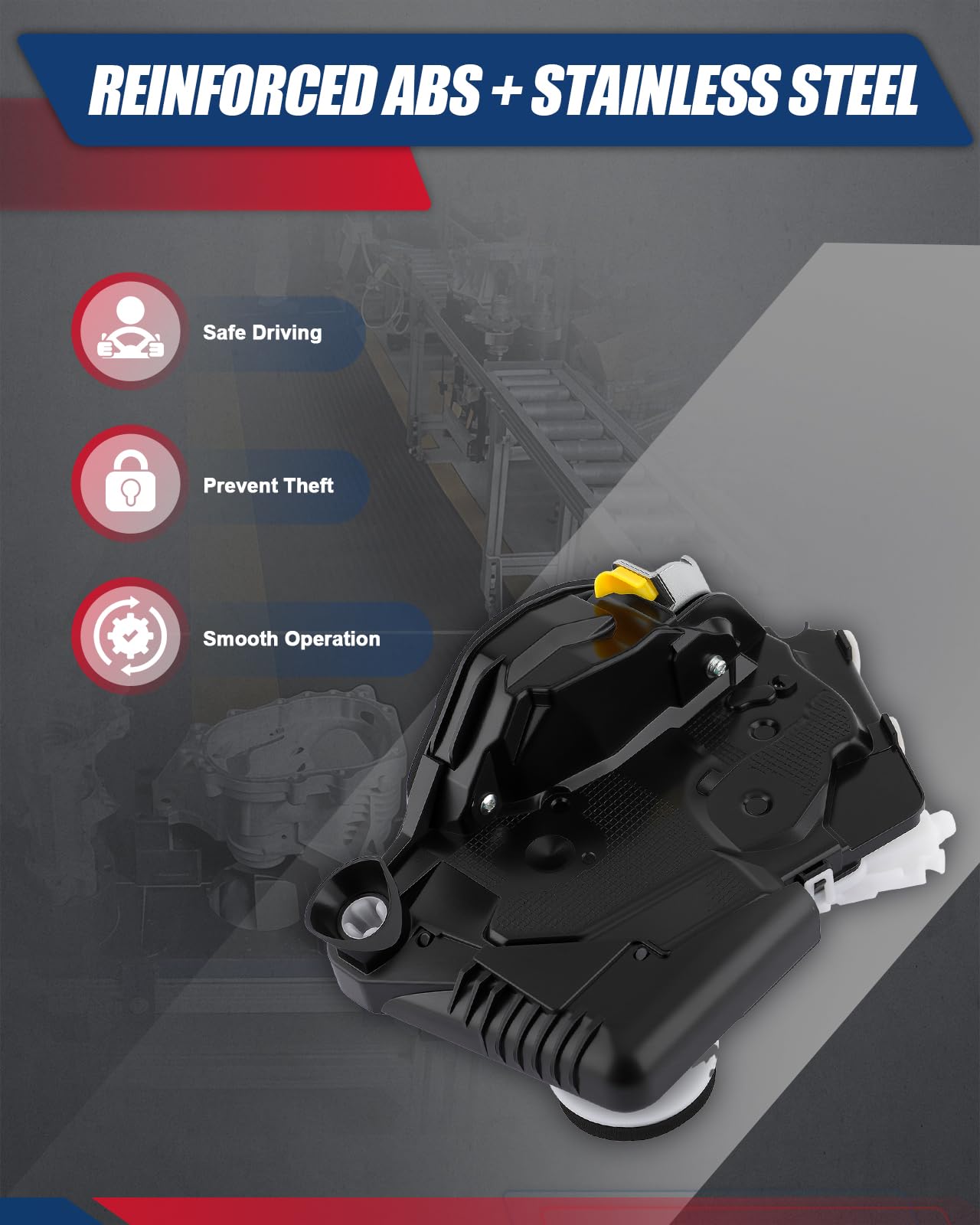TIMEPAL actuator mounted inside car door illustrating direct-fit replacement benefit