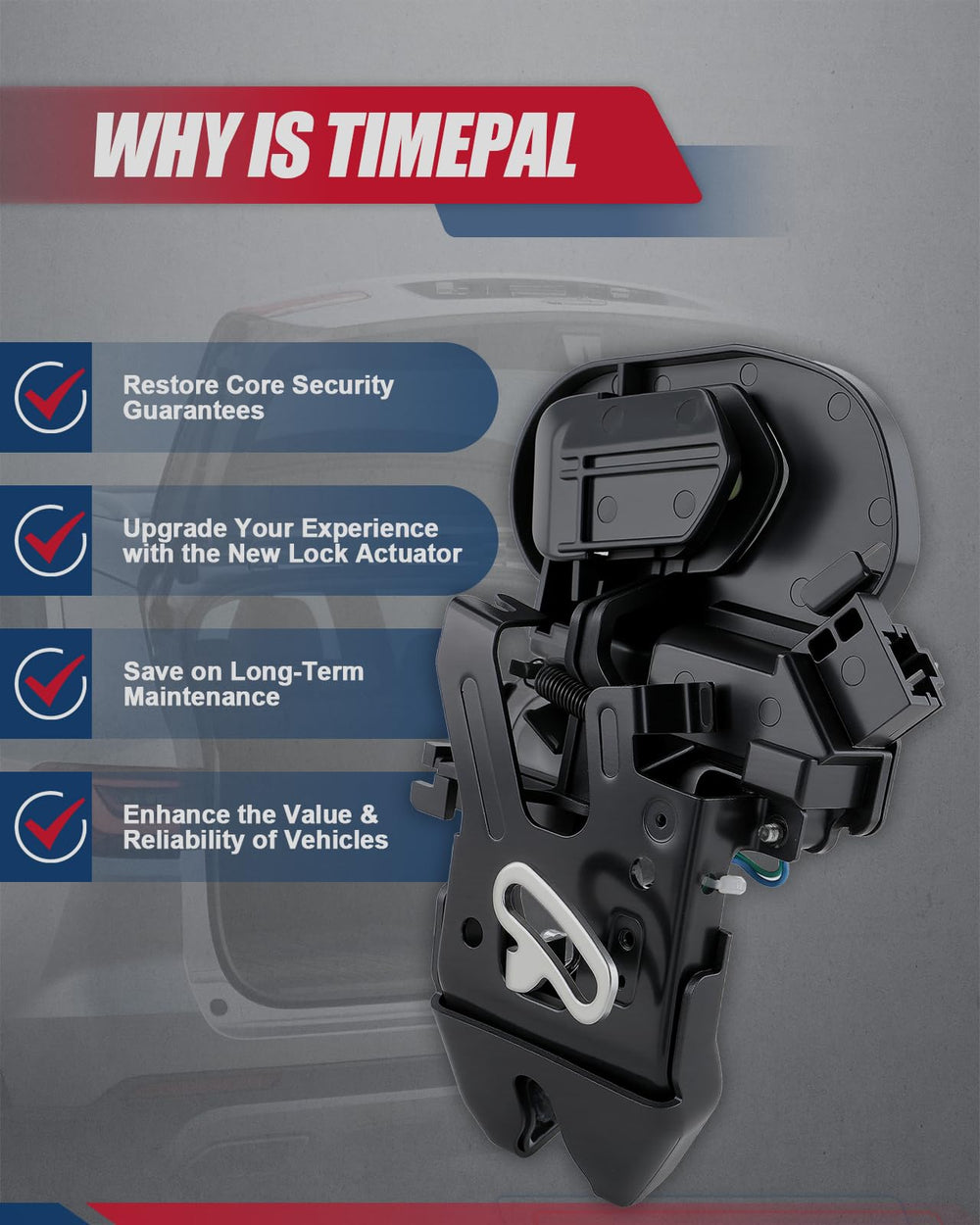 TIMEPAL actuator next to ruler size comparison for accurate fit verification