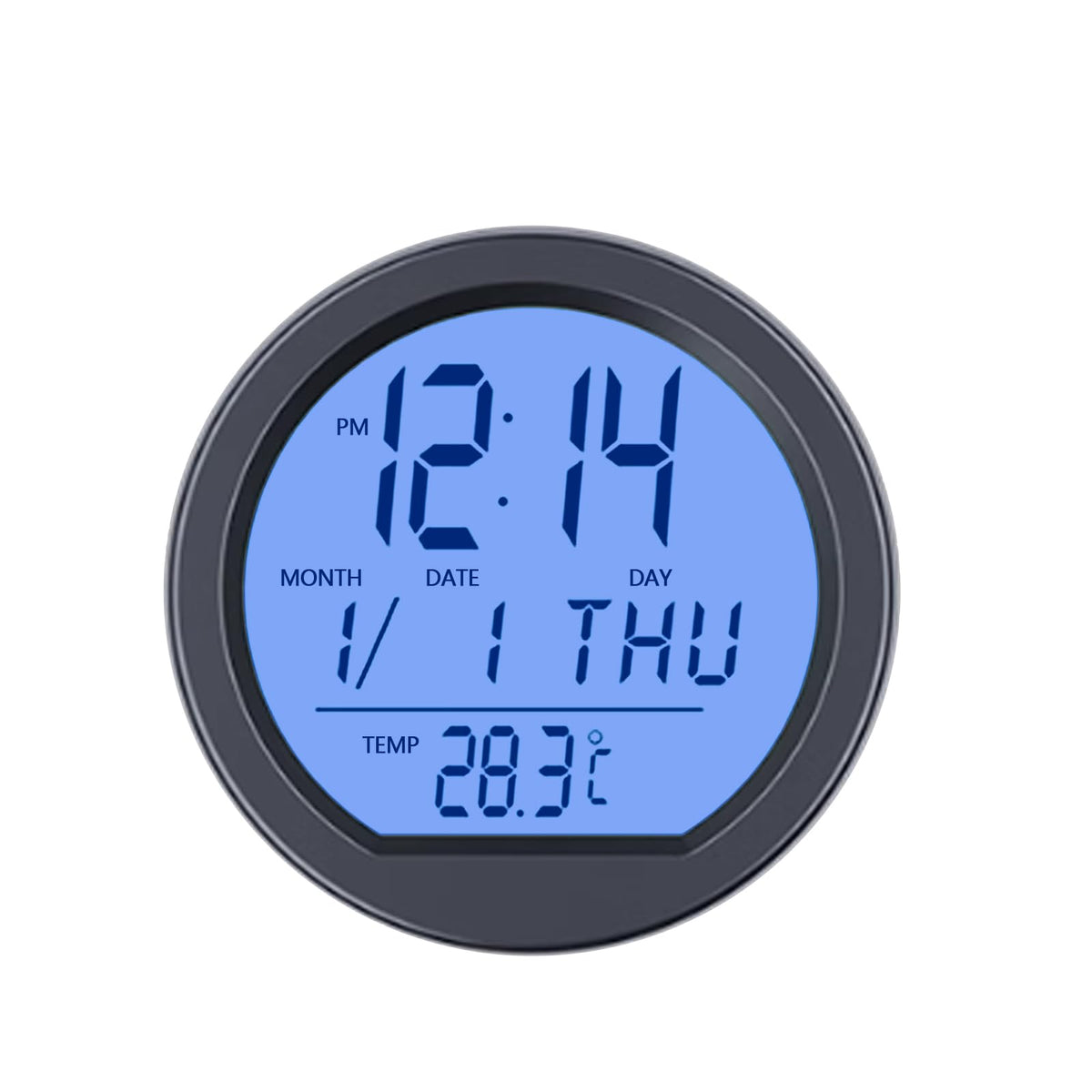 Timloon front display showing time and temperature for quick reference