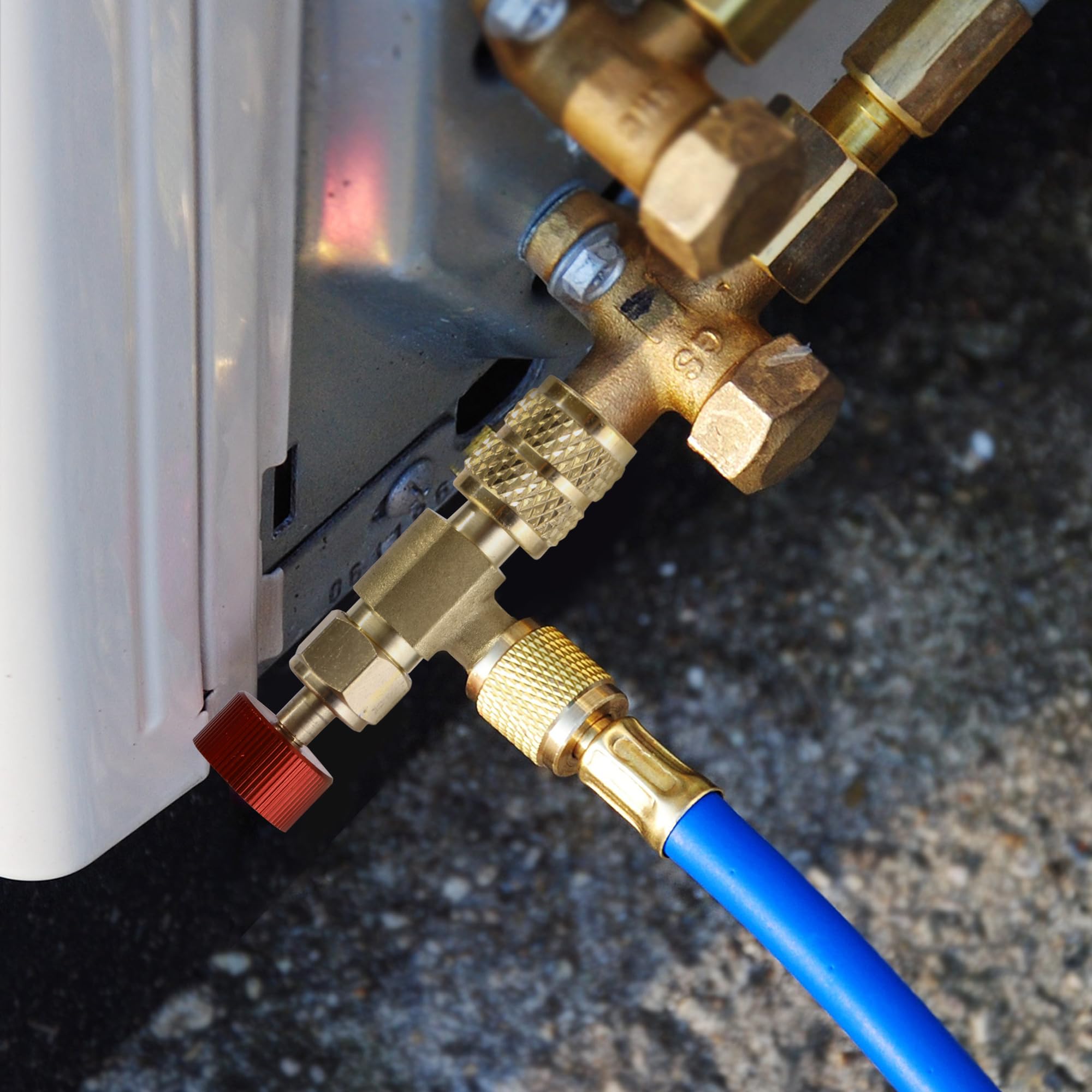 Timsec size comparison showing 1/4 inch and 5/16 inch fittings for correct refrigerant matching