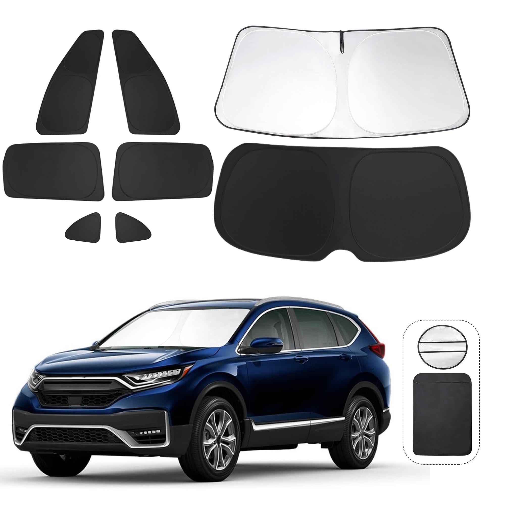 TINGLU front passenger side shade showing exact fit and sun protection