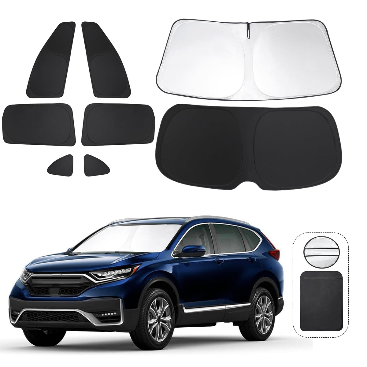 TINGLU front passenger side shade showing exact fit and sun protection