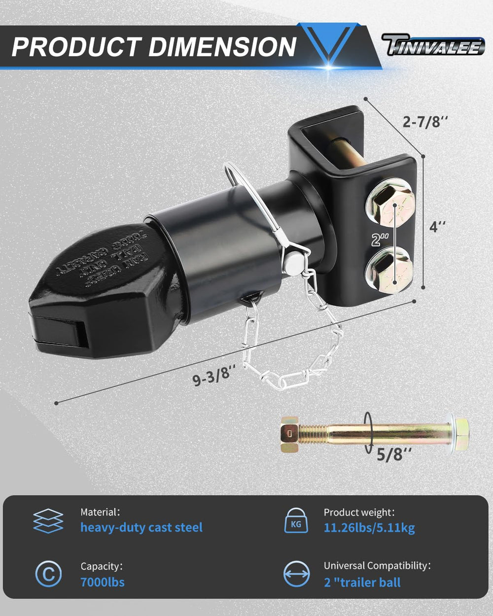 Tinivalee close-up of sleeve-lock latch demonstrating quick secure connection benefit