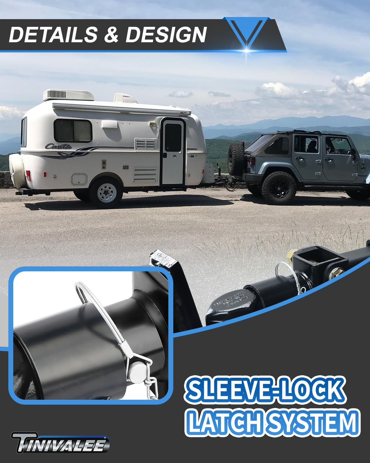 Tinivalee mounted on trailer shank showing installation clarity benefit