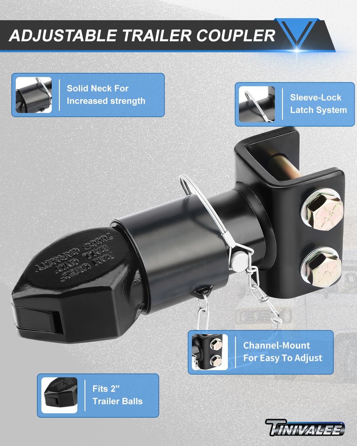 Tinivalee side profile of channel-mount showing adjustable height benefit