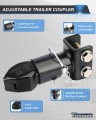 Tinivalee side profile of channel-mount showing adjustable height benefit