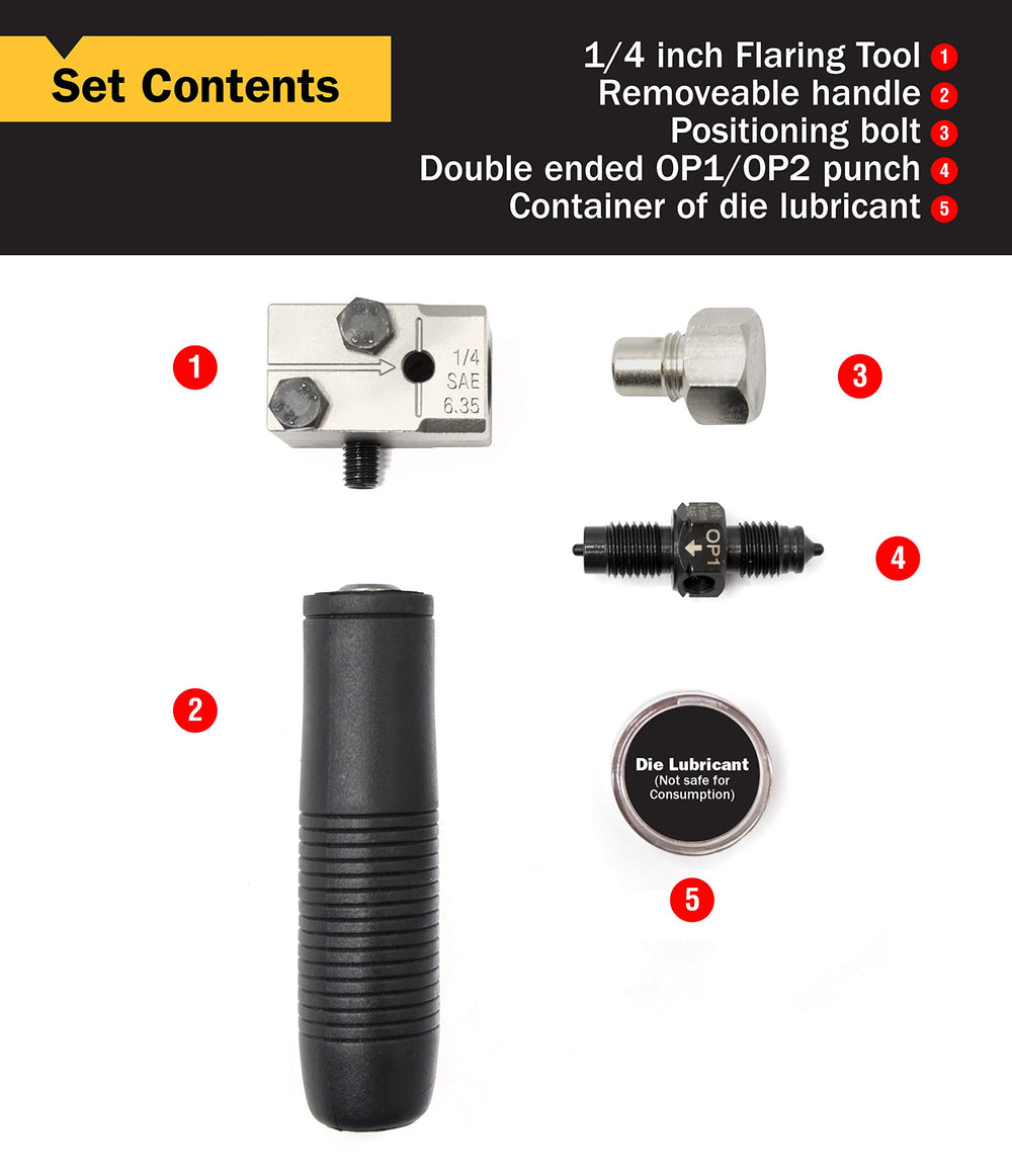 Titan 51515 close-up of double-ended punch demonstrating precise flare shaping performance