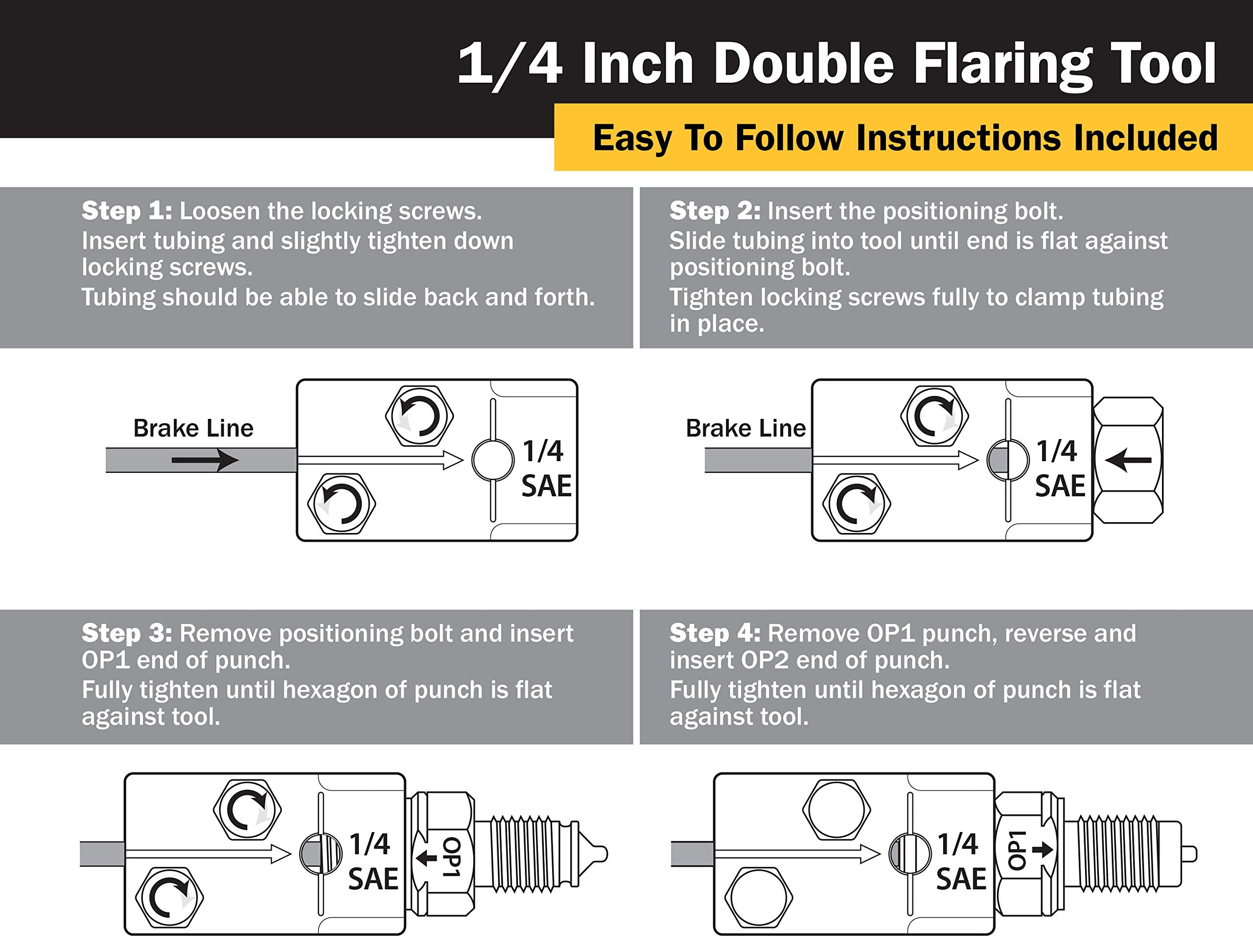 Titan 51515 kit contents laid out showing positioning bolt, punch, lubricant and tool