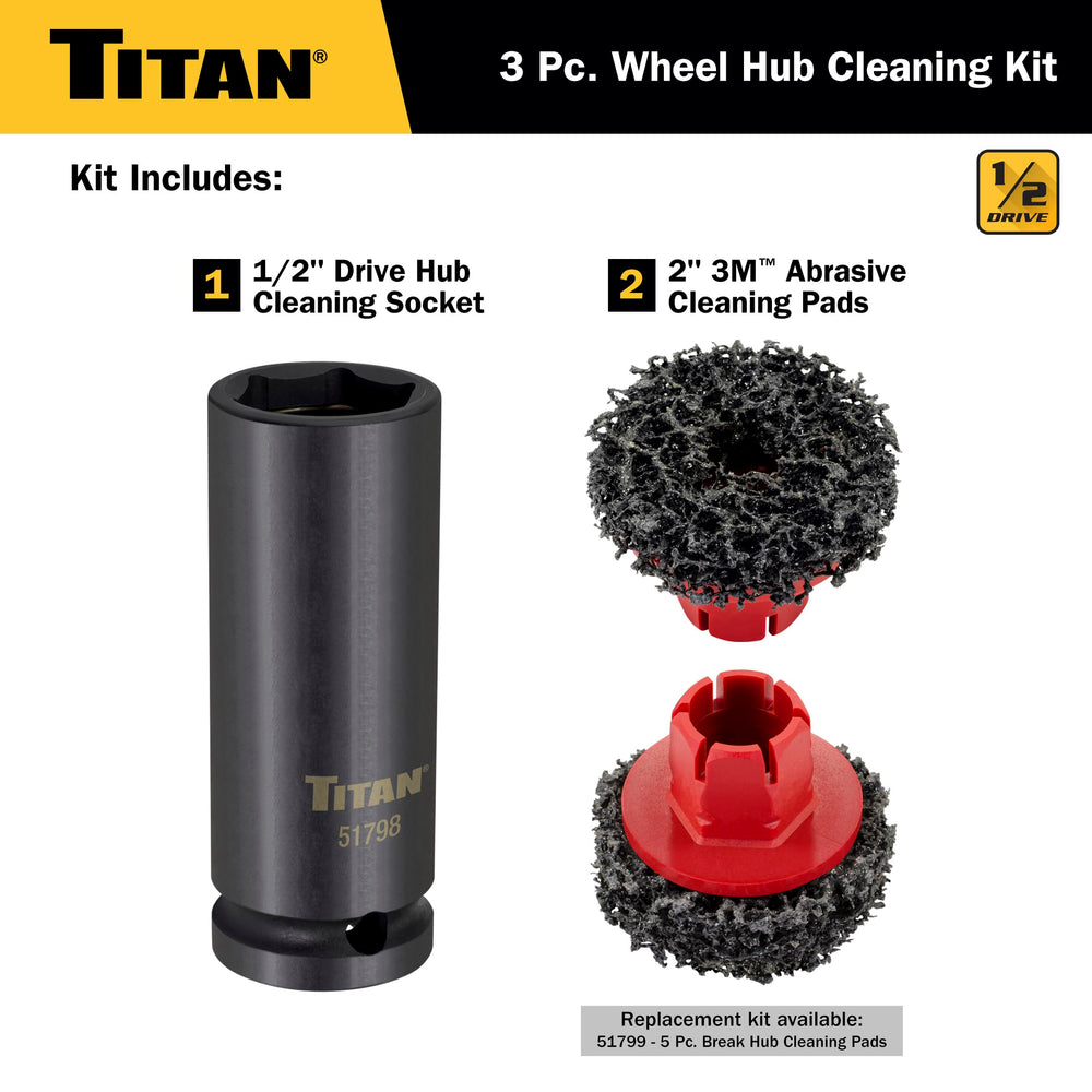 Titan 51798 abrasive pad close-up showing texture for effective rust removal