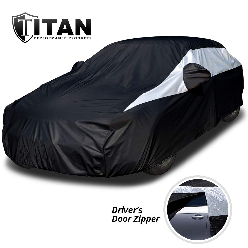 Titan cover driver-side zippered opening for easy access and convenience