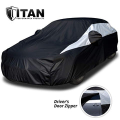 Titan cover driver-side zippered opening for easy access and convenience