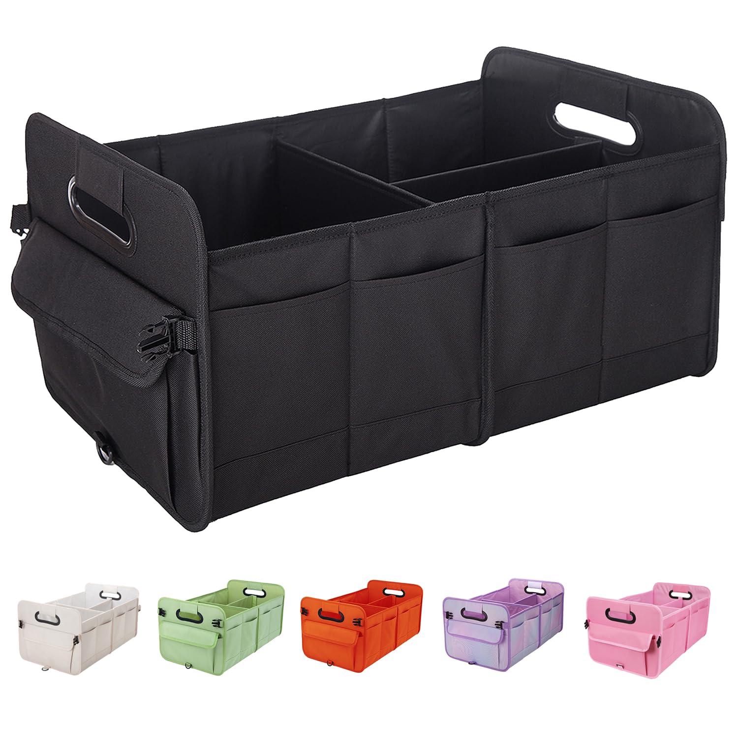 titiyiof front view of trunk organizer shows roomy storage and quick access benefit