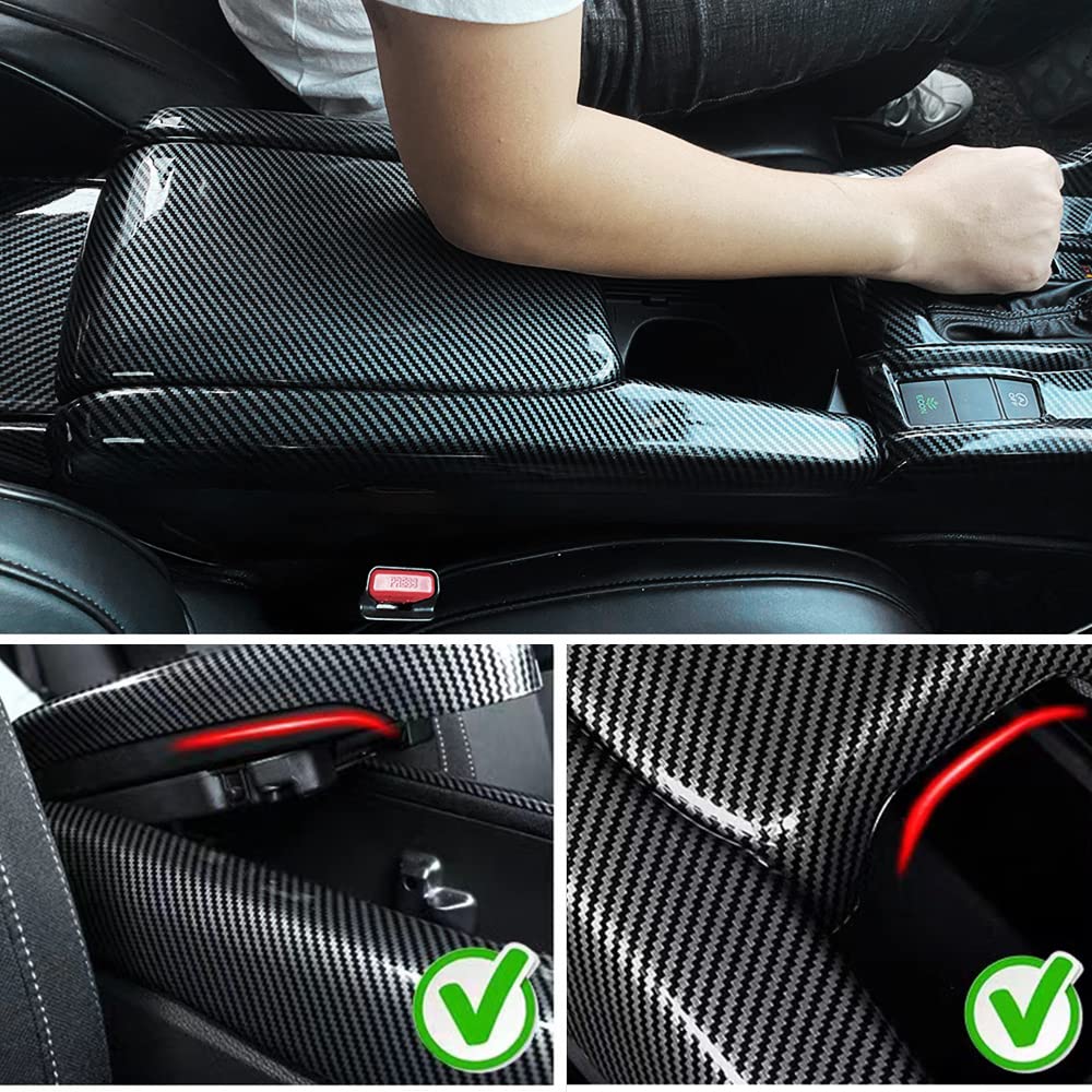 TKREENO installed armrest cover from driver perspective improving cabin style