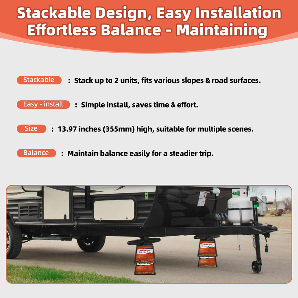 Tlaleikejia stacked two-block setup illustrating increased height for precise leveling