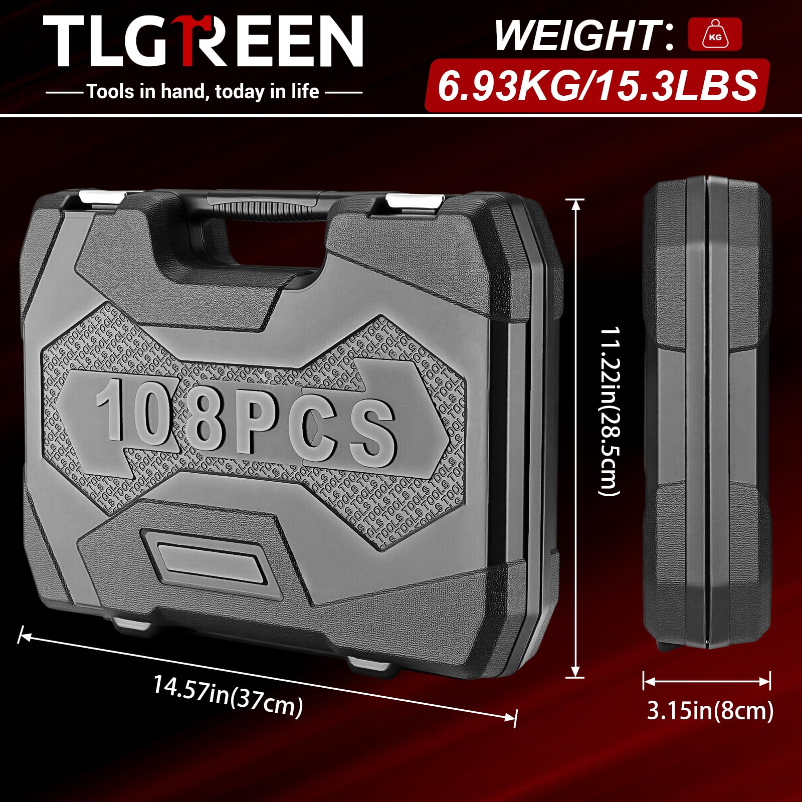 TLGREEN close-up of 1/2-inch drive sockets showing durable fit