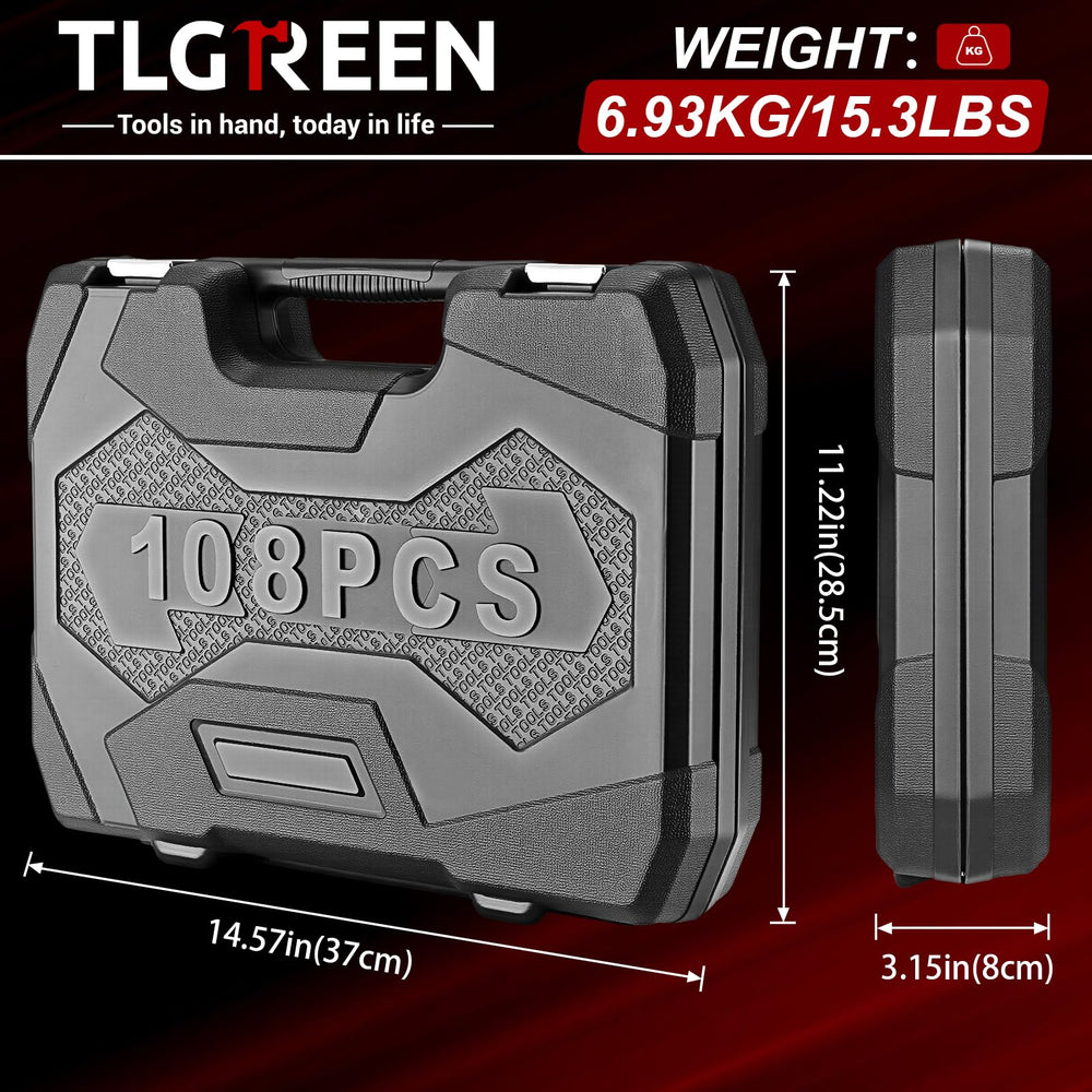TLGREEN close-up of 1/2-inch drive sockets showing durable fit