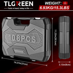 TLGREEN close-up of 1/2-inch drive sockets showing durable fit
