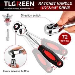 TLGREEN detail of 1/4-inch deep sockets showing reach for recessed nuts