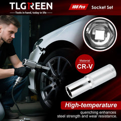 TLGREEN ratchets and handles displayed for comfortable torque control