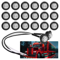 TMH front view clear-lens red LED marker showing compact design and bright visibility