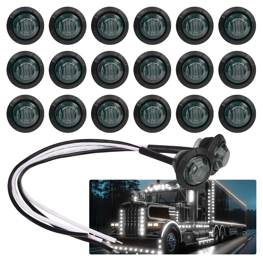 TMH front view of pack of 20 smoked lens markers showing compact design and fleet readiness