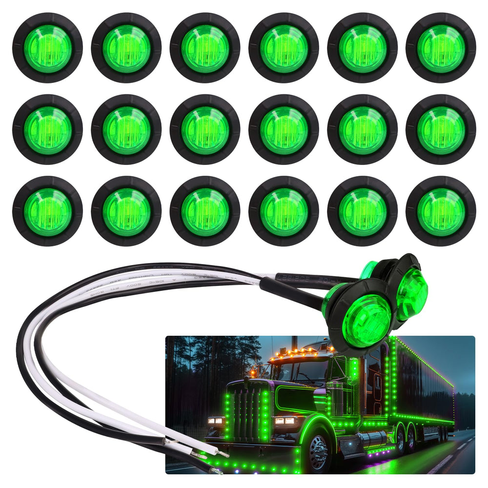 TMH green front view showing compact lamp and clear lens benefit visibility