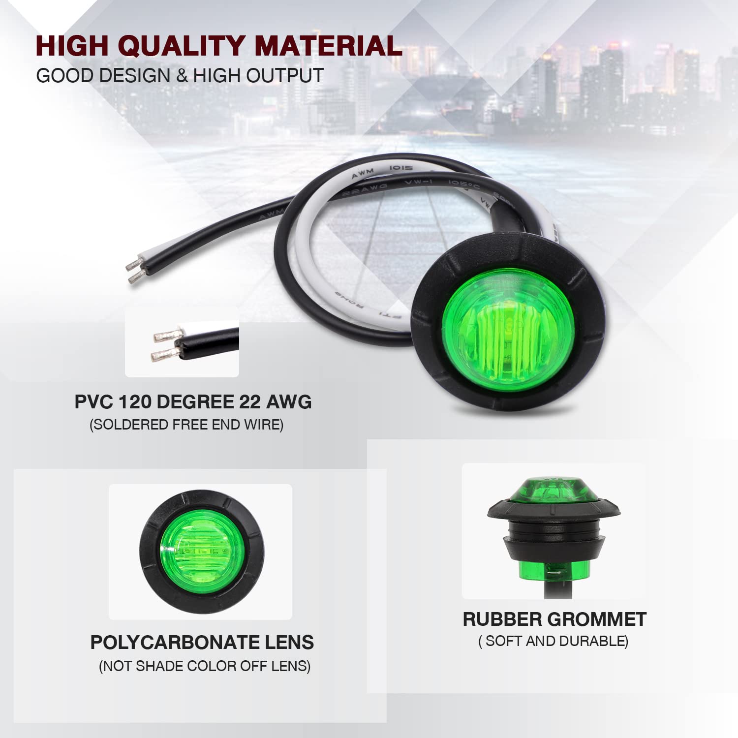 TMH grommet detail illustrating secure flush mount and vibration protection