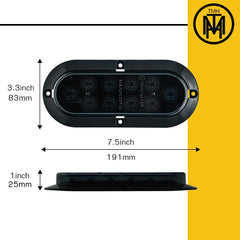 TMH 10 LED array detail revealing bright Piranha LEDs and concentrated brake output