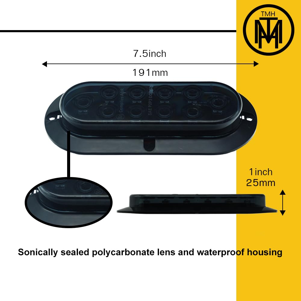 TMH smoked polycarbonate lens close-up highlighting durable texture and weather resistance