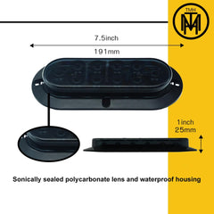 TMH smoked polycarbonate lens close-up highlighting durable texture and weather resistance