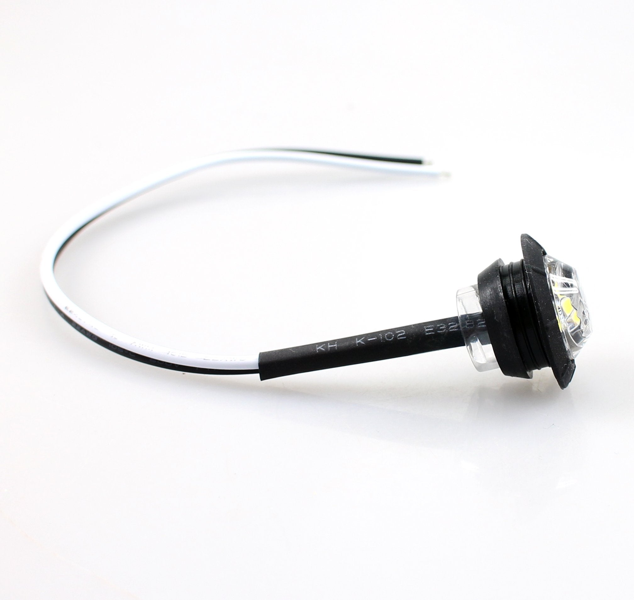TMH wiring view showing black positive and white negative wires for easy installation