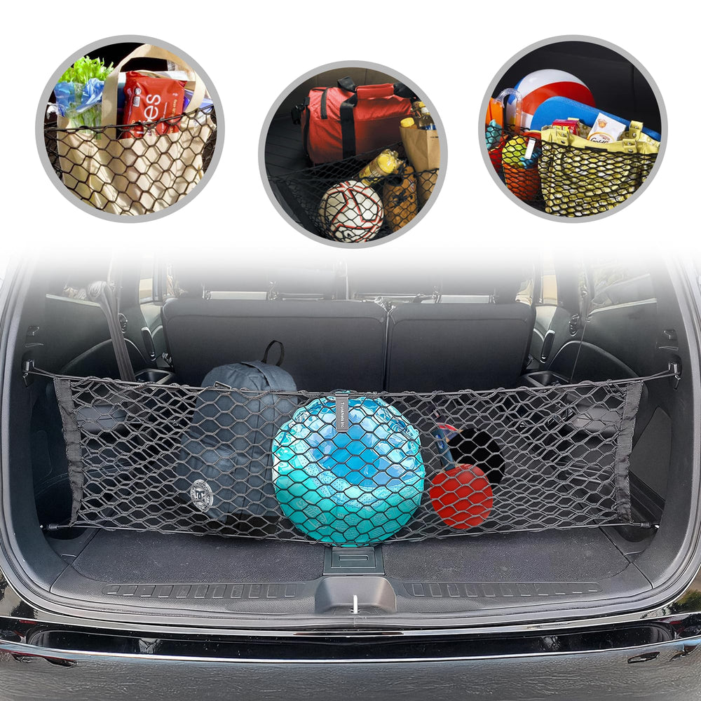 TN TrunkNets Inc close-up of elastic polypropylene weave and strength