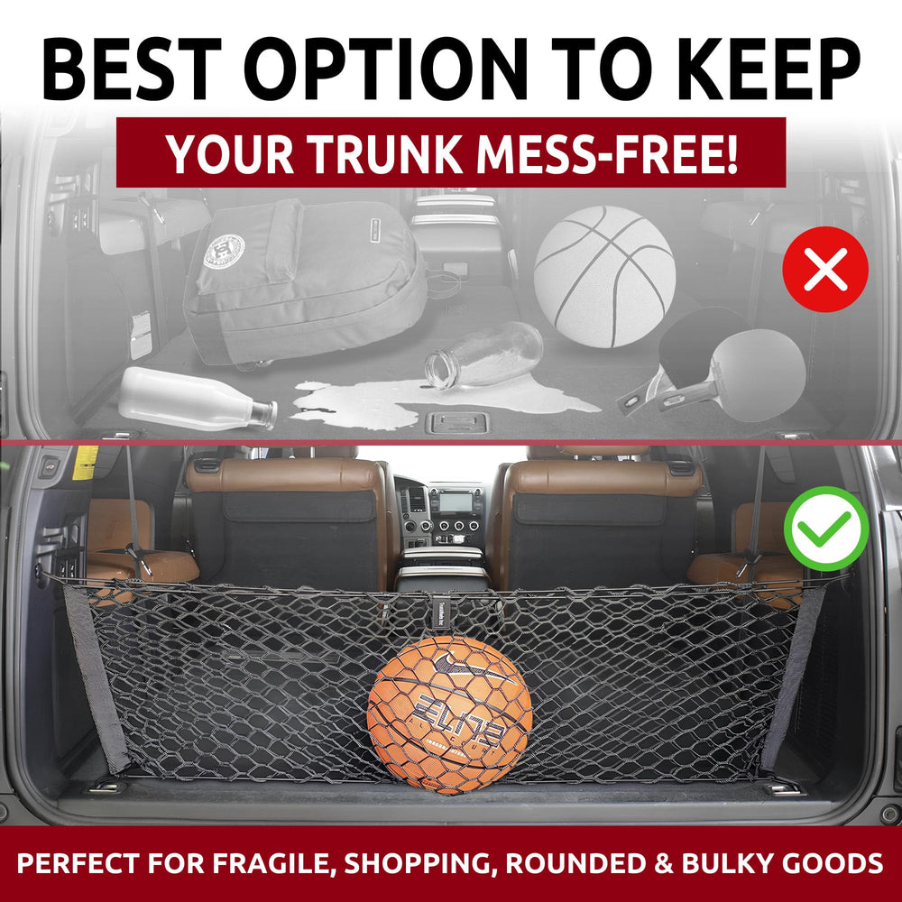 TN TrunkNets net holding groceries prevents spills and keeps items secure