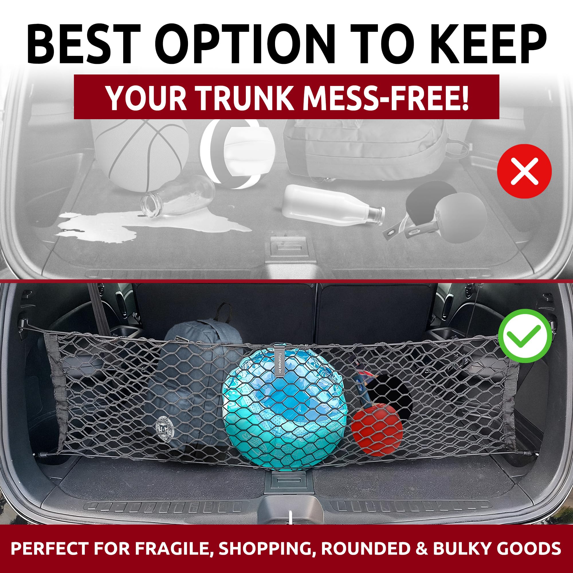 TN TrunkNets Inc net securing grocery bags to prevent spills