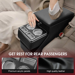 Tocsho top tray and two 2.95-inch cup holders keeping items accessible