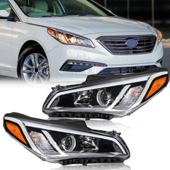 TODO front view of headlight pair showing chrome housing and clear lens benefit improved visibility