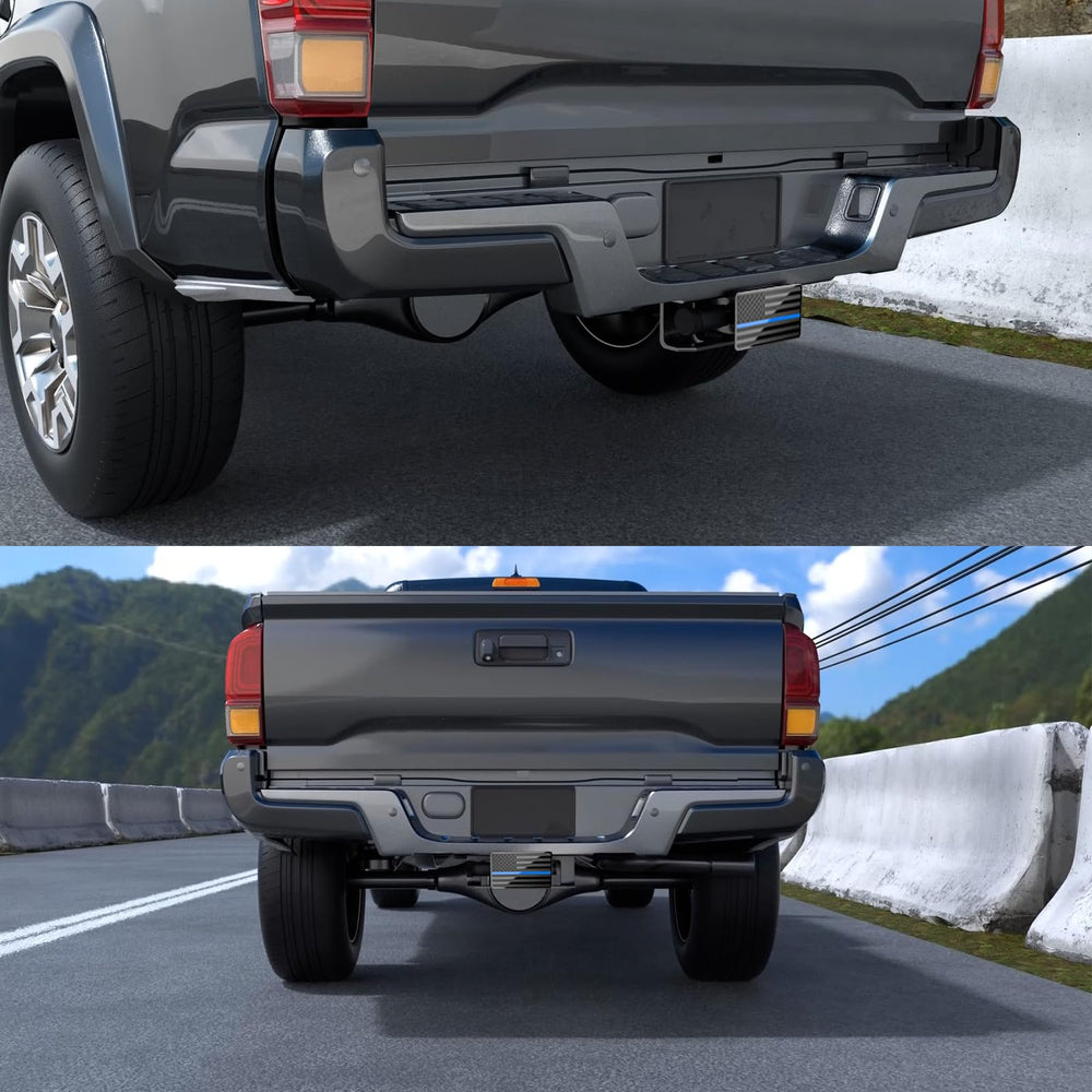 TOEASYTY lifestyle shot on a pickup truck adding patriotic style and protection