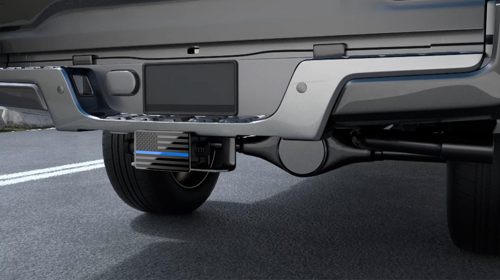 TOEASYTY close-up of 5/8-inch keyed hitch pin lock showing anti-theft strength