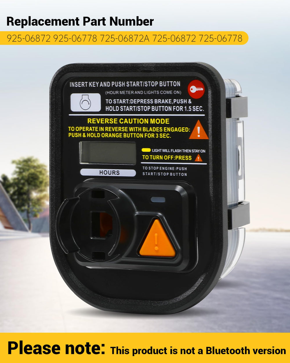 Tofcbye meter next to ruler showing compact size and easy dashboard replacement