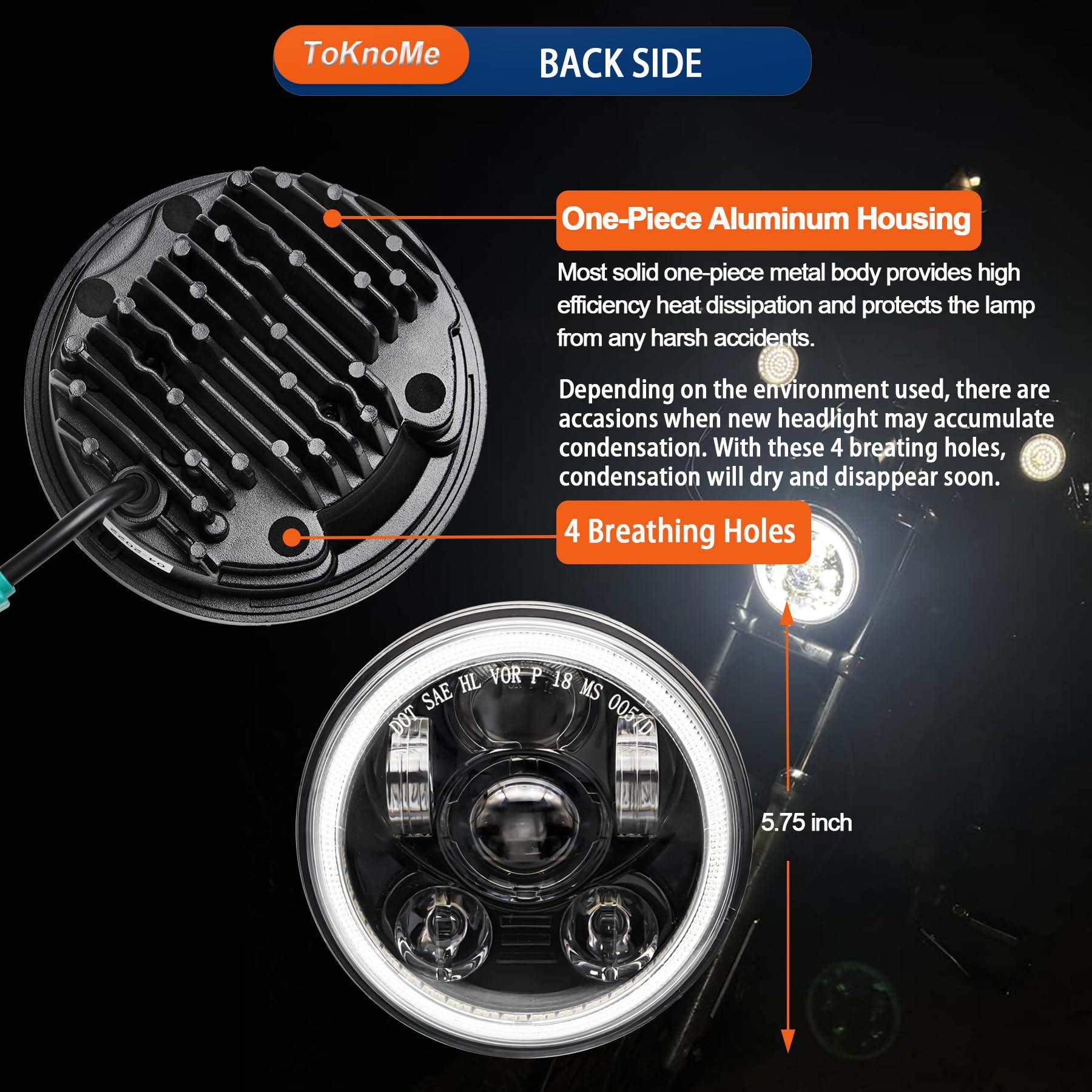 ToKnoMe backside showing H4 plug connector enabling plug-and-play installation benefit