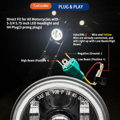 ToKnoMe close-up halo ring detail highlighting DRL brightness and visibility benefit
