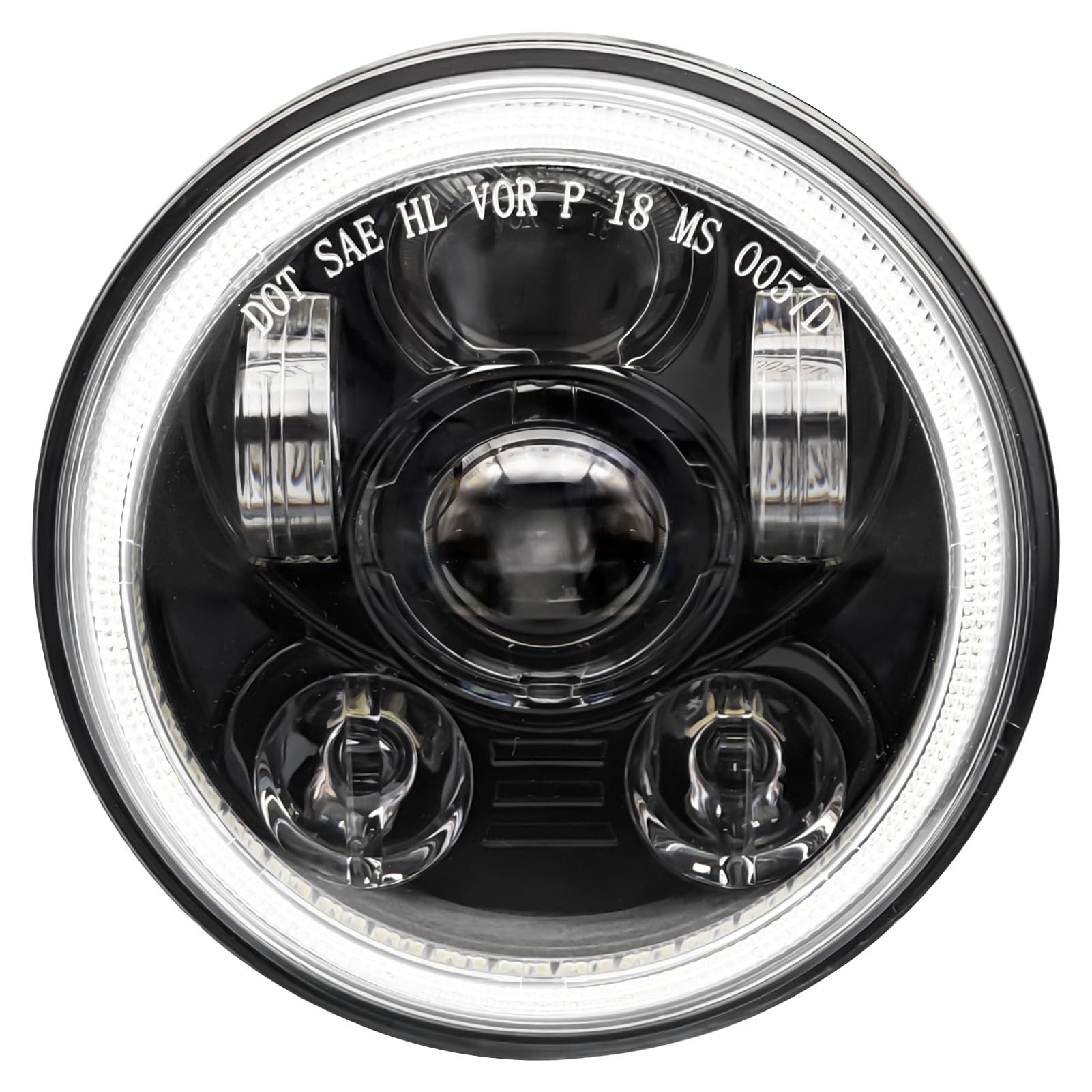 ToKnoMe front view black headlight showing clean beam and modern styling benefit visibility