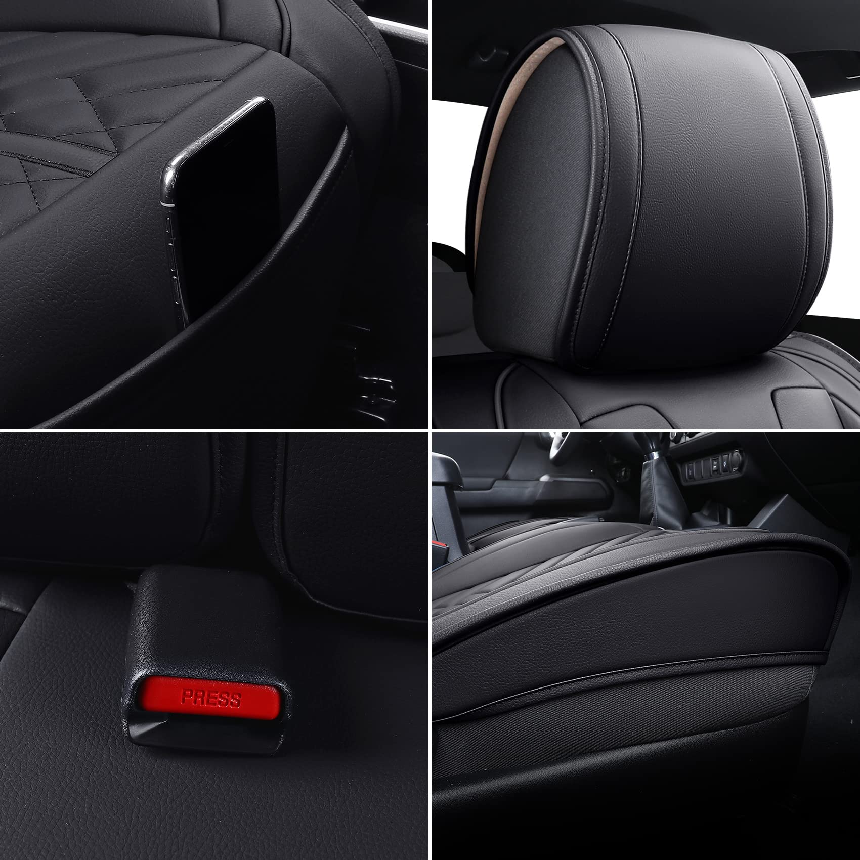 Tomatoman cover installed on passenger seat keeping seat controls accessible