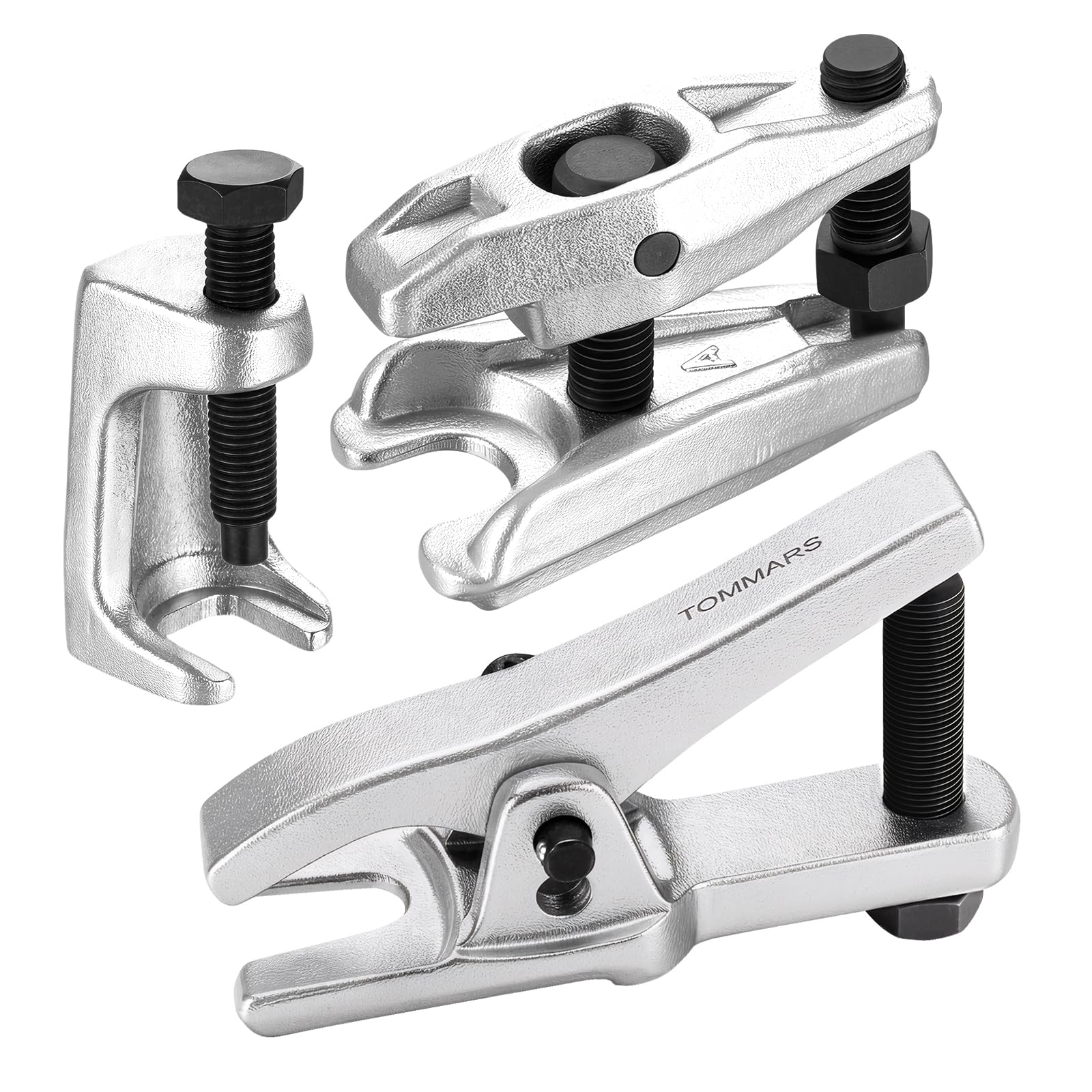 TOMMARS front packaging showing complete 3-piece puller kit and tools ready