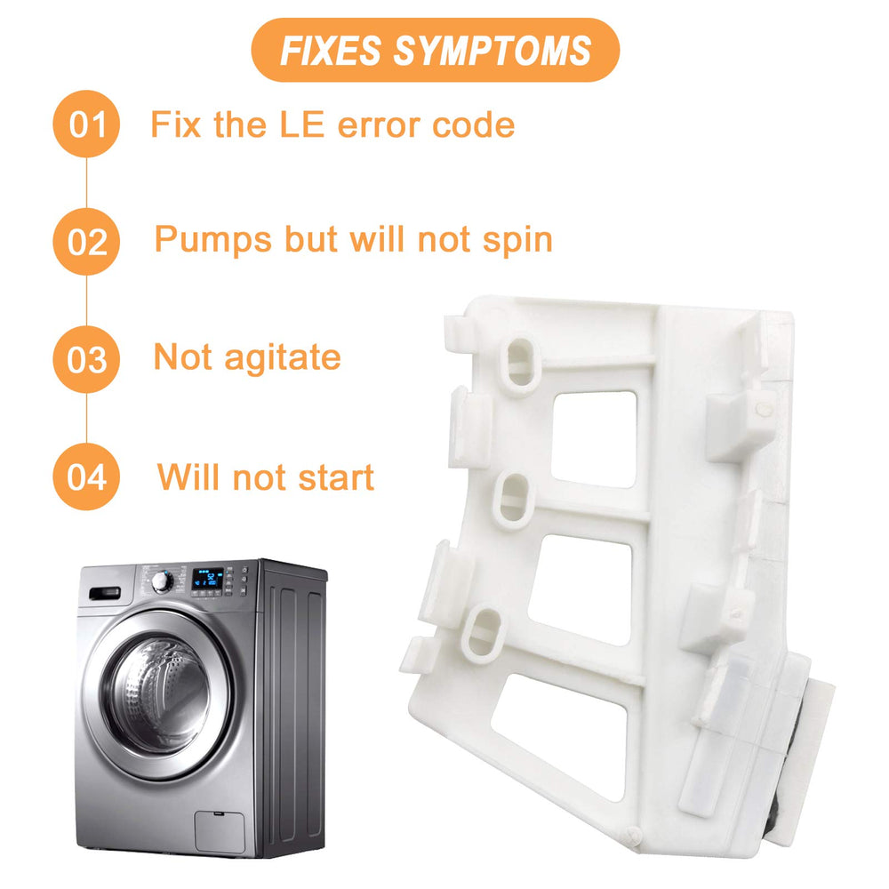 TOMOON sensor installed on LG washer motor demonstrating proper placement and restore function